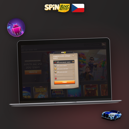 Spinboss Kasino registrace na notebooku a mobilu s vyplněným formulářem